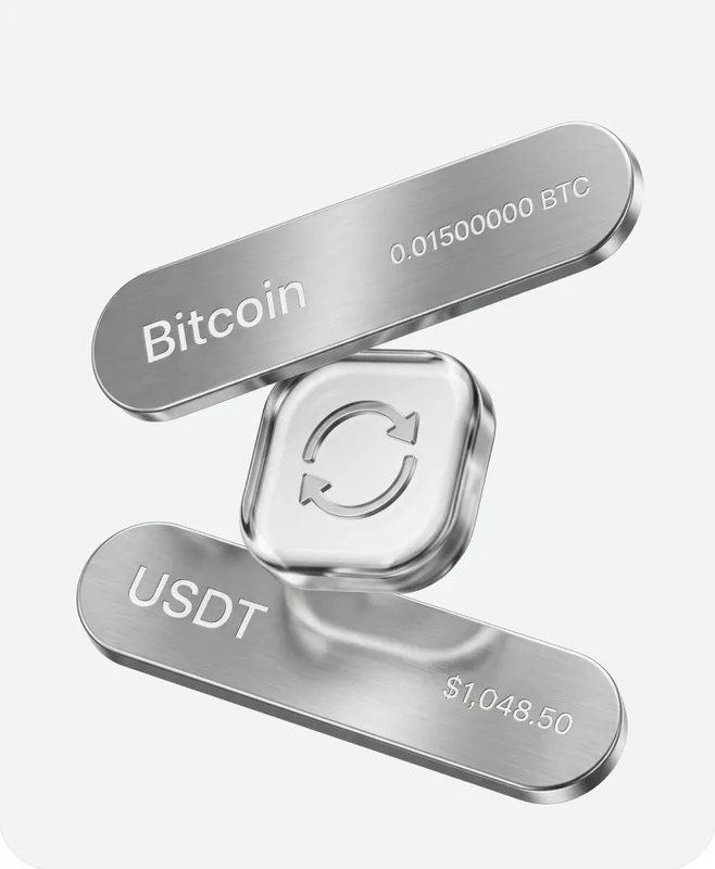 Crypto trading interface on a smartphone